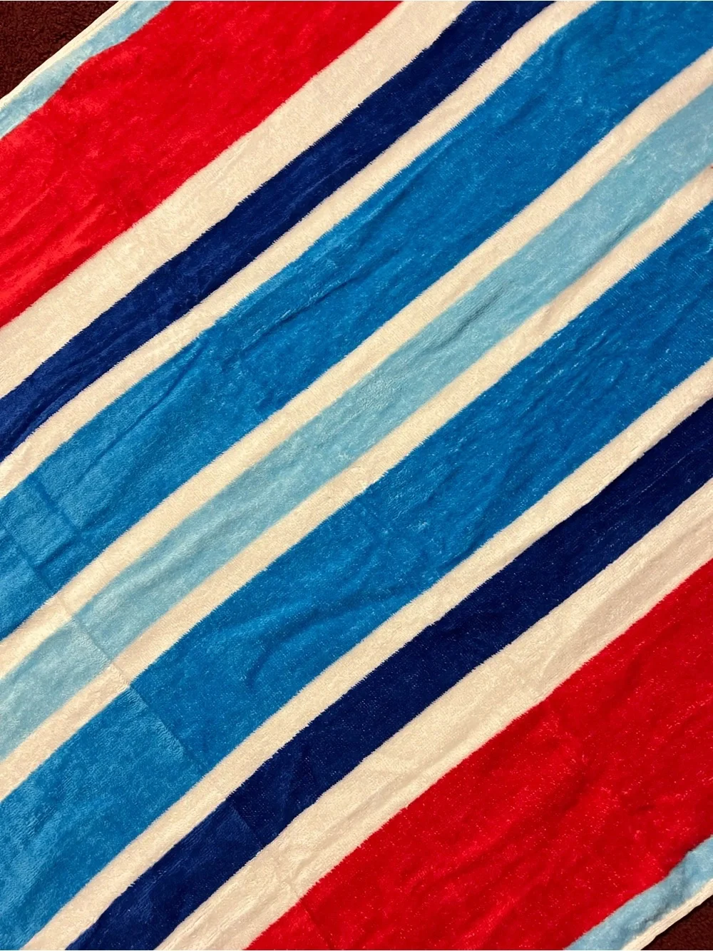 Red, White, and Blue Striped Beach Towel